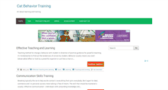 Desktop Screenshot of catbehaviortraining.com